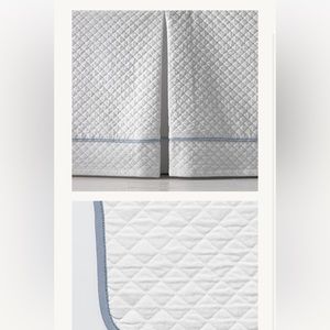 Restoration Hardware Diamond Matelasse crib skirt - French blue